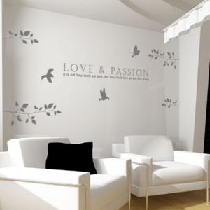 [꾸밈] pp051-사랑과열정2/나무스티커/그래픽스티커/거실꾸미기/월데코스티커/꾸미기스티커/가지스티커