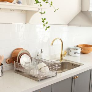 프리미엄 스텐 모먼트 1단 식기건조대 (특대)