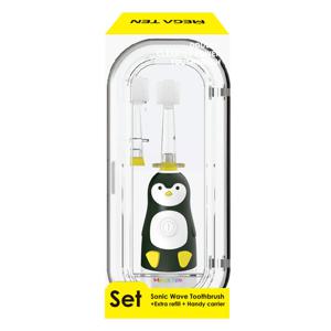 메가텐 프리미엄 유아 음파 칫솔 2in1 인케이스-펭귄(소프트)