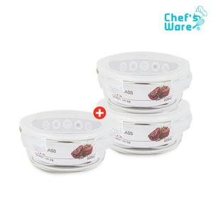 셰프웨어 오븐글라스 원형 620ml 2+1 (3개)