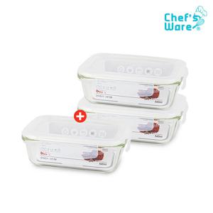 셰프웨어 오븐글라스 직사각 640ml 2+1 (3개)