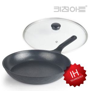 키친아트 꼬뜨 실버 인덕션 후라이팬30cm+유리뚜껑