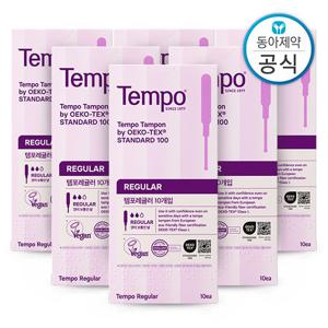 템포 레귤러 탐폰 체내형생리대 10매 6개 총60매