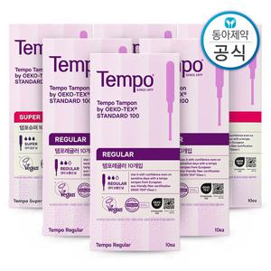 템포 체내형생리대 탐폰 혼합구성 총60매