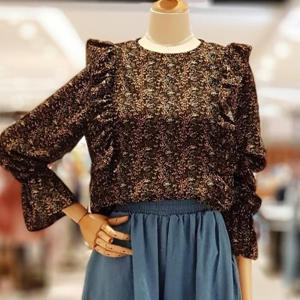 [오더렛][오더렛] 벨소매 날개프릴 블라우스-1 (5248379)