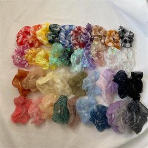 [마물샵] 40개 쉬폰 곱창끈 머리끈 세트 40set