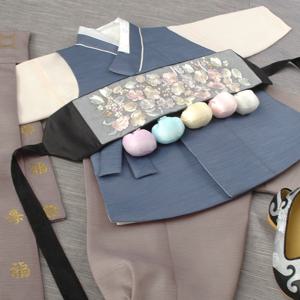 [럭셔리한복]126.은민청색(남)_아동한복,돌한복,남아한복