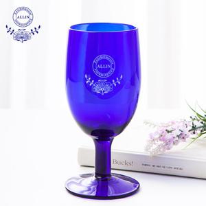 알린쯔비벨 코발트블루유리와인물잔피트 알린코르크컵받침1P증정