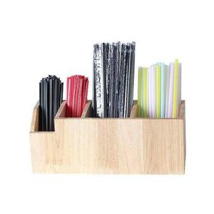 우드 멀티 빨대 디스펜서 4구