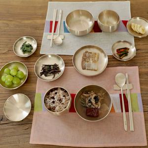 명성유기 방짜 고궁 2인 반상기세트 놋그릇