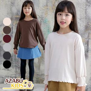 [아자브키즈] 푸키 소매 셔링 티 긴팔 블라우스 여아 주니어