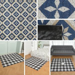 홈아트 인테리어 패턴 코일매트 카페트 발코니 120x150cm