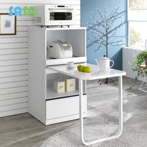 사사가구 어반화이트 600 광파렌지대 수납식탁