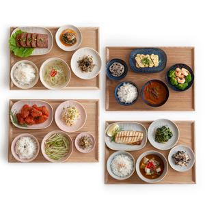 니코트 우드 네츄럴 직사각 트레이 L