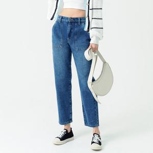 프리티아라 PT3034 빅포켓 보이핏 일자 청바지 일자 팬츠