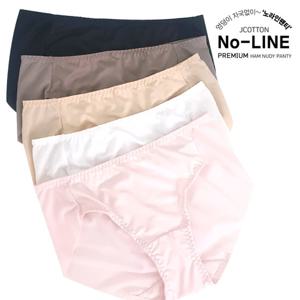 얇은옷에도 티나지 않는 노라인팬티 햄 누디팬티 5p