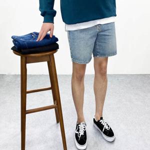 엠클로 남자 빅사이즈 7수 연청 진청 흑청 4부 쇼츠 데님 청반바지 3컬러