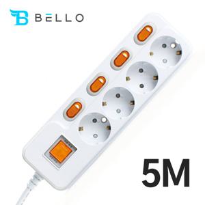 현대 메인 개별 멀티탭 4구 5M 과부하차단