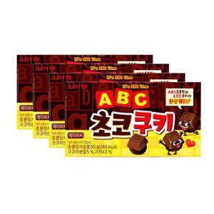 NCM ABC 초코 쿠키 50g 4개 과자 묶음 간식 모음 안주