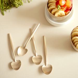 놋담 방짜유기 유기 하트 티스푼 4P