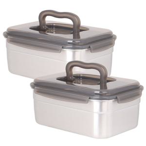 [초특가]쿡위즈 밀폐용기 핸디김치통 2.9리터 2개세트 (블랙)