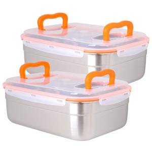 [초특가]쿡위즈 더블 핸디김치통 7.3리터 2개세트 (오렌지)