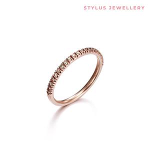 [스타일러스] 라인3(꼬냑) 다이아 반지_211800049