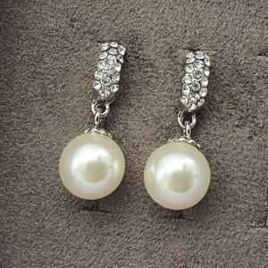 [탈마이야기] 10mm 한복 혼주 승무원 달랑이 진주 귀걸이(귀찌)