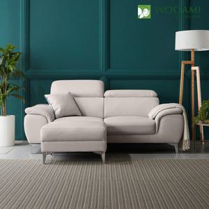 [리뷰이벤트]우아미가구 레브 3인용 무빙헤드레스트 가죽 소파+스툴 2color