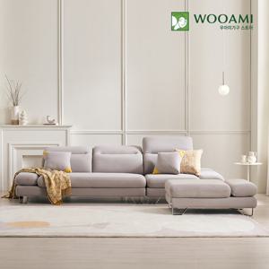 [리뷰이벤트]우아미가구 리썸 4인 아쿠아텍스 소파+스툴 2color