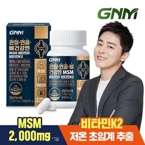 GNM 관절 연골 뼈건강엔 MSM 비타민D 비타민K2 60정 X 1병