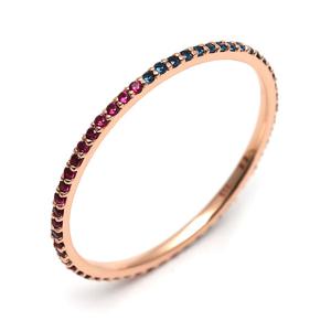 [비앤비골드] 14k 루비 콤비 반지 NPR18738