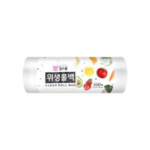 킹스봉 대용량 일회용 비닐 봉투 위생롤백 25x35cm (500매입)