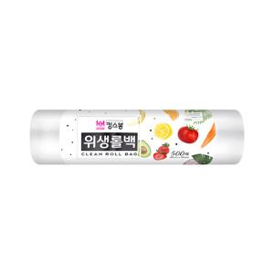 킹스봉 대용량 일회용 비닐 봉투 위생롤백 40x50cm (500매입)