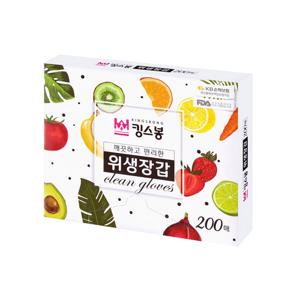 킹스봉 주방 필수품 일회용 비닐 위생장갑 (200매)