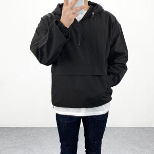 엠클로 남자 오버핏 반집업 바람막이 아노락 맨투맨 후드점퍼 4컬러