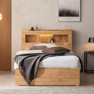 [리뷰 방수커버 증정]파로마 이즈 트리 LED 원목 수납 침대+본넬매트 SS IHD052