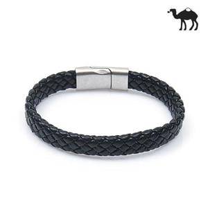 [Jbans]보테가 통꽈베기가죽팔찌 (C1501-AC155_BK)