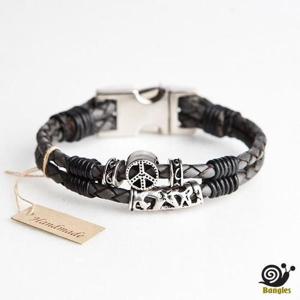 [뱅글스]남자팔찌/가죽팔찌/모던 클래식