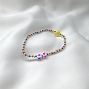 [로즈데이드] 색동 스마일포인트 비즈팔찌