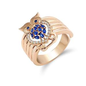 [갤러리민] 라루체 블루 부엉이반지/나비반지/큐빅반