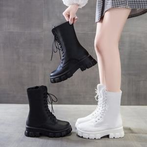 쏭스마켓 경량 통굽 레이스업 워커부츠 통굽워커 UB2702