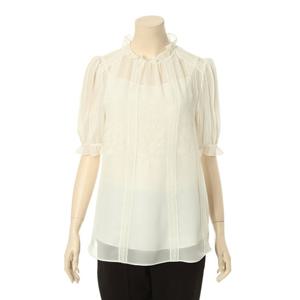 [모조에스핀] 레이스패치  넥셔링블라우스 J192MSC030_IV