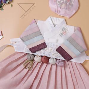 한설한복 1711.S 인기색동 베이직 라인 여아돌한복