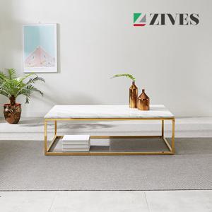 [지베스] 그라나다 1200 사각골드 대리석 소파테이블