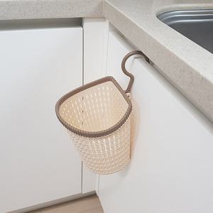 라탄패턴 고리 바구니/정리함