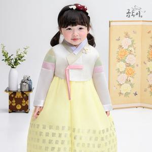 [금동이한복]여노랑은박 아동한복 여아한복