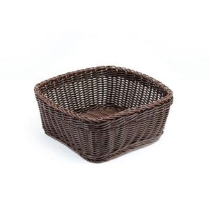 [슈퍼메이트] PP라탄 정사각 바구니 VPS-018 (다크 브라운)