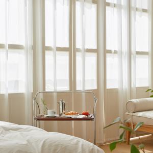 호텔룸 화이트 쉬폰커튼-민자(3호)