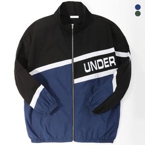 [후앙스] 오버핏 레터링 배색 아노락 BNJP2101